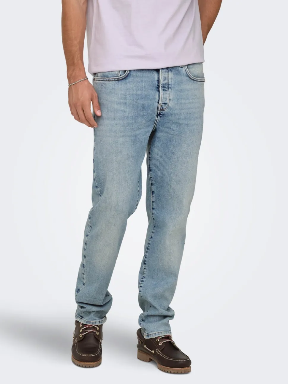 ONSYOKE Middels høyt snitt Tapered Fit Jeans
