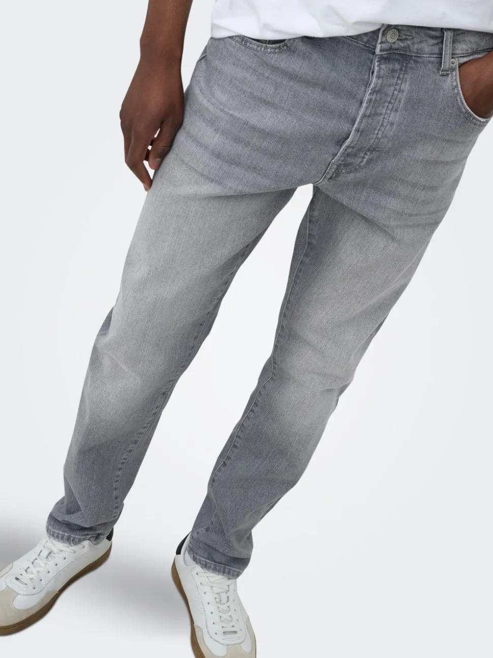 ONSYOKE Middels høyt snitt Tapered Fit Stretch Jeans