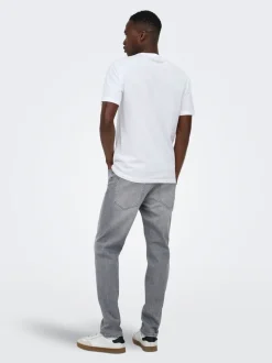 ONSYOKE Middels høyt snitt Tapered Fit Stretch Jeans