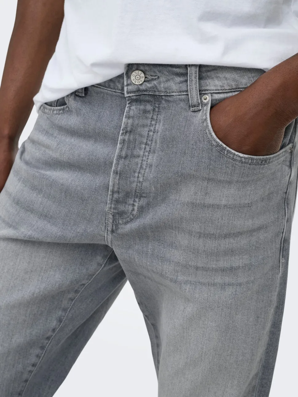 ONSYOKE Middels høyt snitt Tapered Fit Stretch Jeans