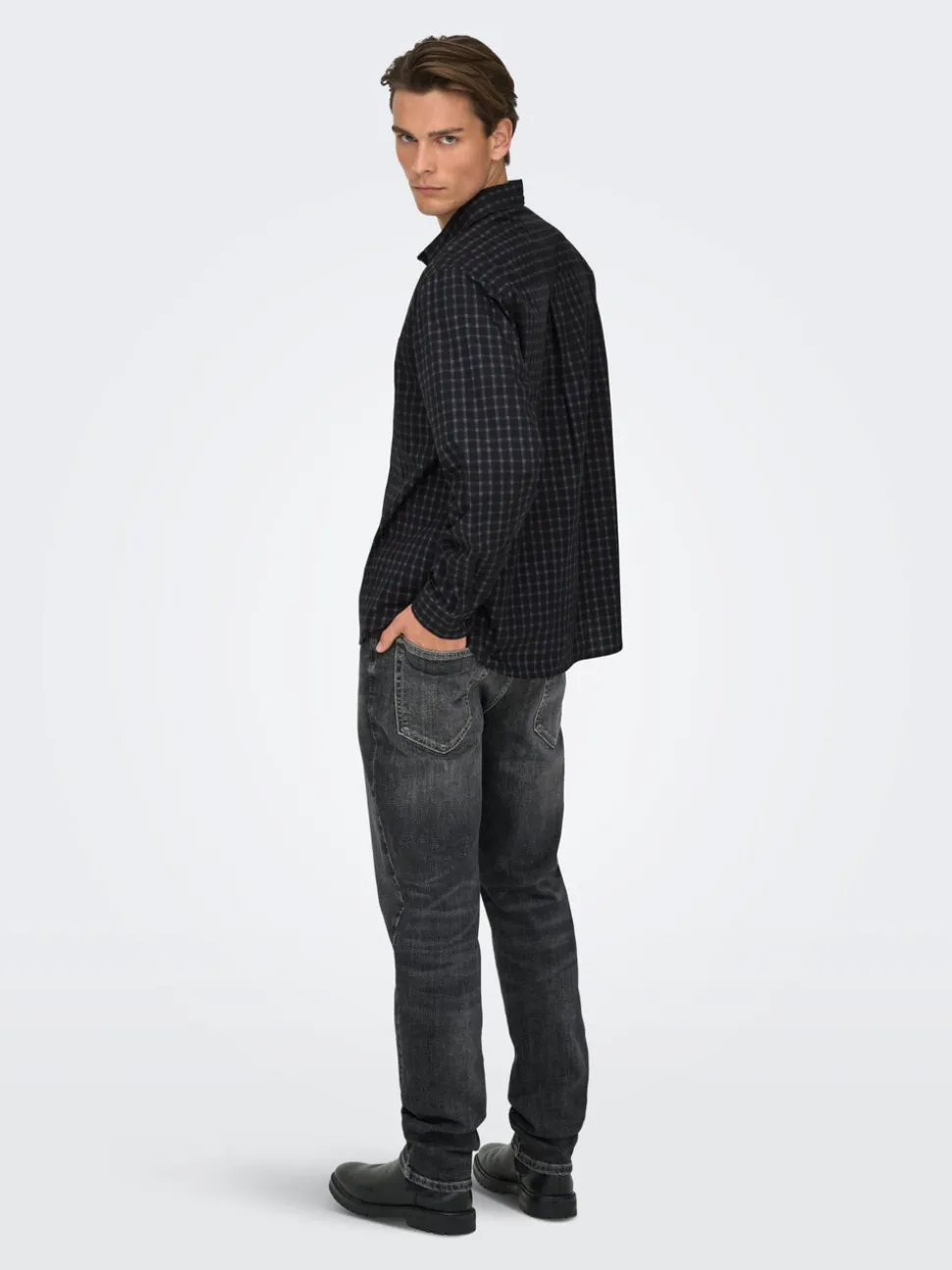 ONSYOKE Middels høyt snitt Tapered Fit Jeans