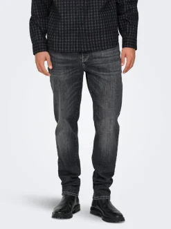 ONSYOKE Middels høyt snitt Tapered Fit Jeans