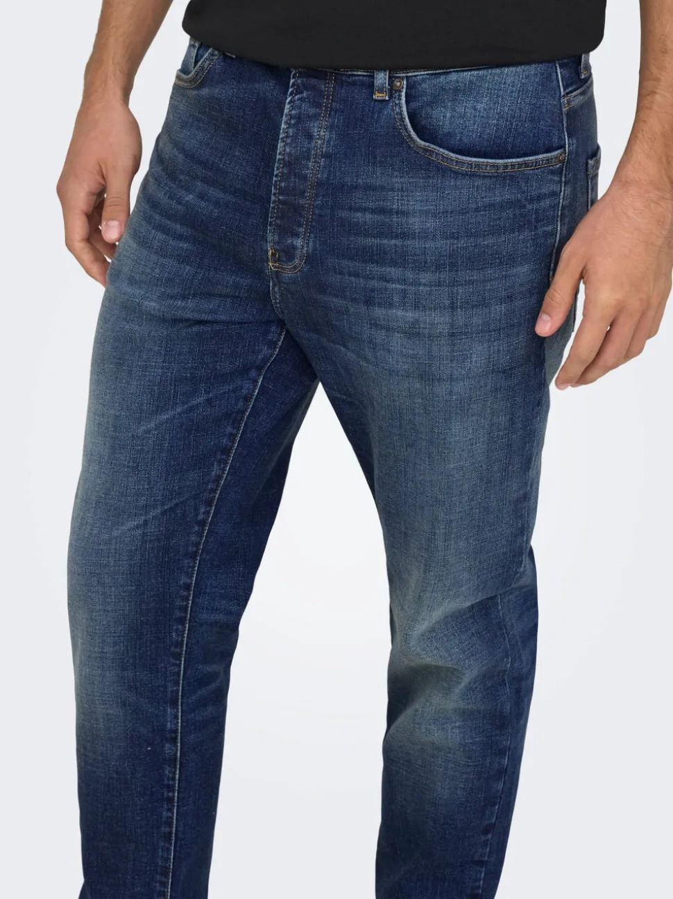 ONSYOKE Middels høyt snitt Tapered Fit Jeans