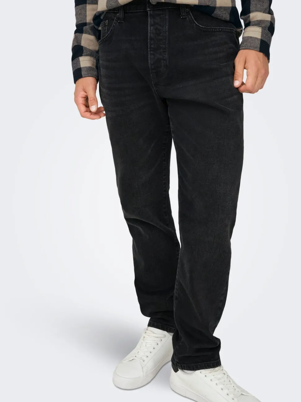ONSYOKE Middels høyt snitt Tapered Fit Stretch Jeans
