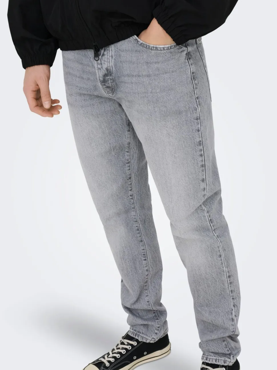 ONSYOKE Middels høyt snitt Tapered Fit Jeans