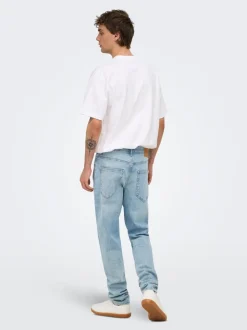 ONSYOKE Middels høyt snitt Tapered Fit Stretch Jeans