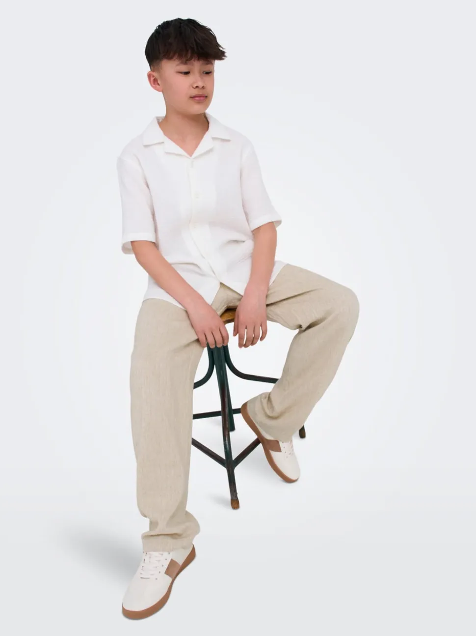 OSJSINUS Loose fit Lin Bukser