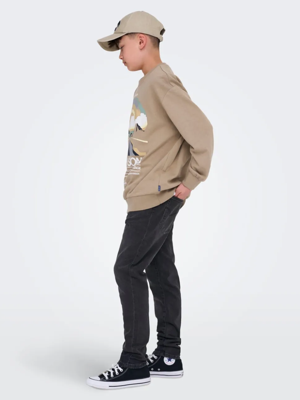 OSJYOKE Middels høyt snitt Tapered Fit Jeans